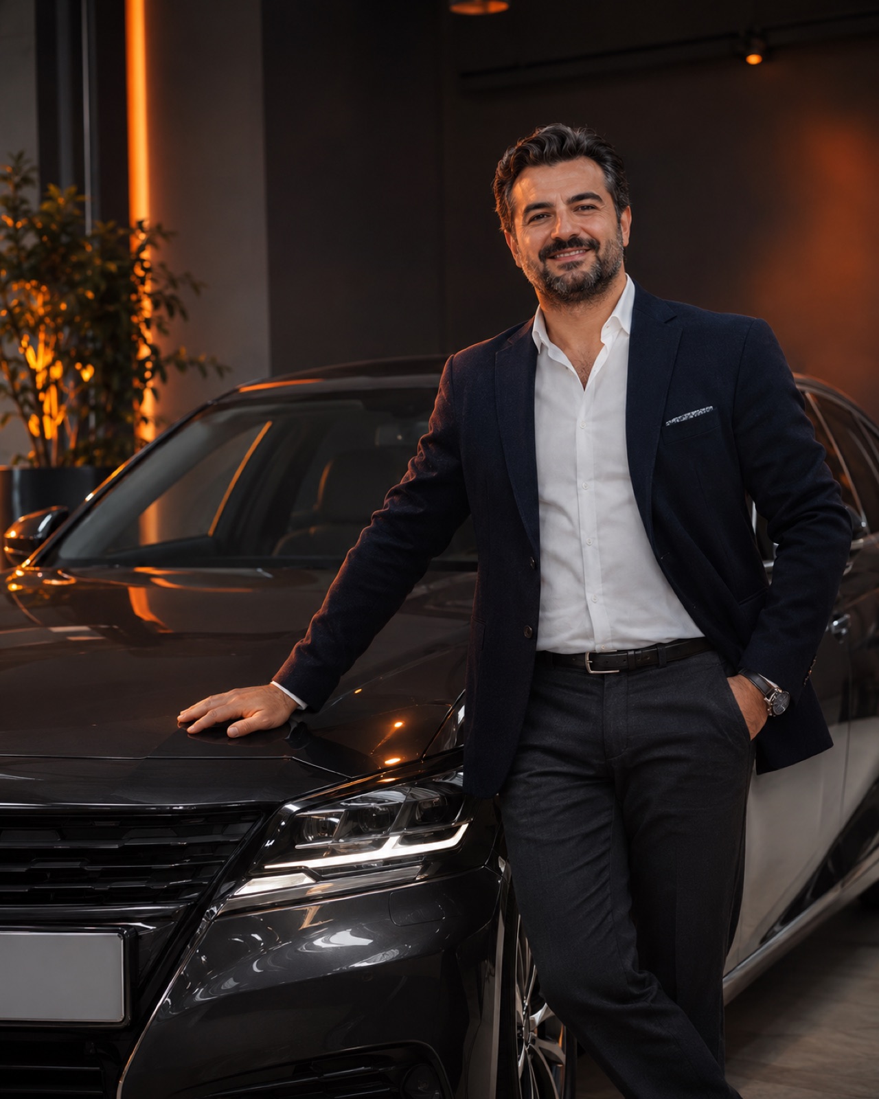 Prime Auto ofisinde müşteriyle görüşme